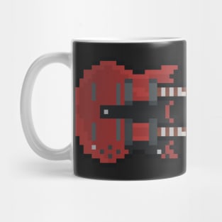 Pixel Big Red Double Neck Guitar Mug